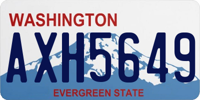 WA license plate AXH5649