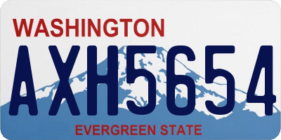 WA license plate AXH5654