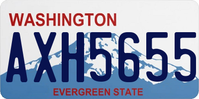 WA license plate AXH5655