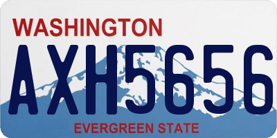 WA license plate AXH5656