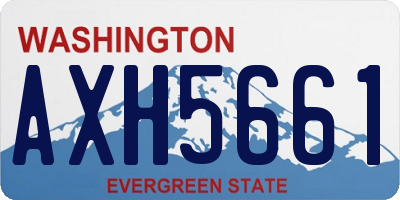 WA license plate AXH5661