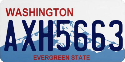 WA license plate AXH5663