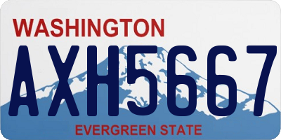 WA license plate AXH5667