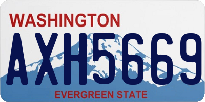 WA license plate AXH5669