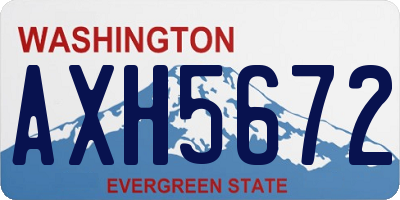 WA license plate AXH5672