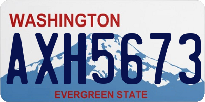 WA license plate AXH5673