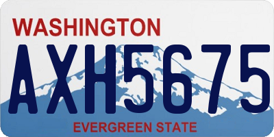 WA license plate AXH5675