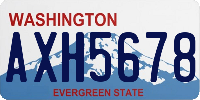 WA license plate AXH5678