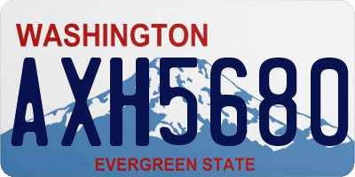 WA license plate AXH5680