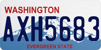 WA license plate AXH5683