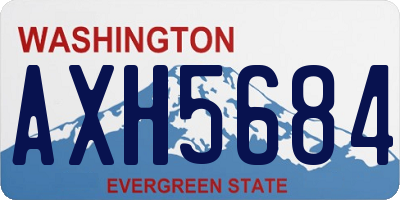 WA license plate AXH5684