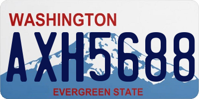 WA license plate AXH5688