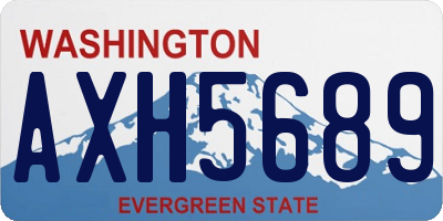 WA license plate AXH5689