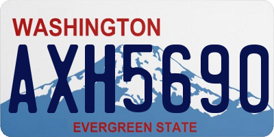 WA license plate AXH5690
