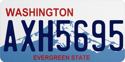WA license plate AXH5695
