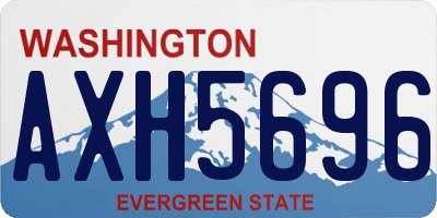 WA license plate AXH5696