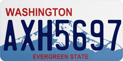 WA license plate AXH5697