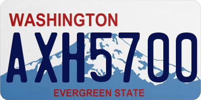 WA license plate AXH5700