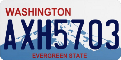 WA license plate AXH5703