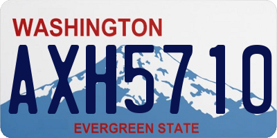 WA license plate AXH5710