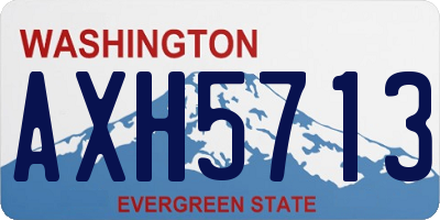 WA license plate AXH5713