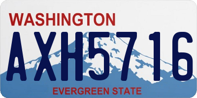 WA license plate AXH5716
