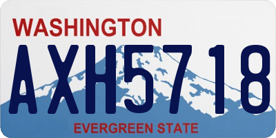 WA license plate AXH5718
