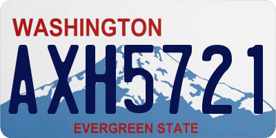 WA license plate AXH5721