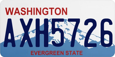 WA license plate AXH5726
