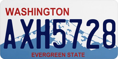 WA license plate AXH5728