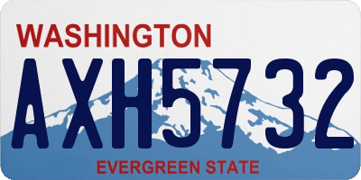 WA license plate AXH5732