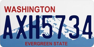WA license plate AXH5734