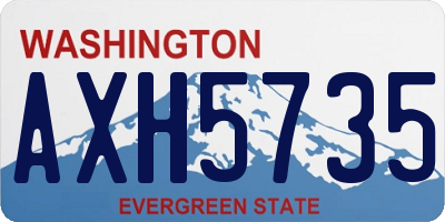 WA license plate AXH5735
