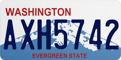 WA license plate AXH5742