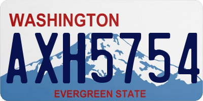 WA license plate AXH5754