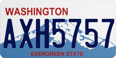 WA license plate AXH5757