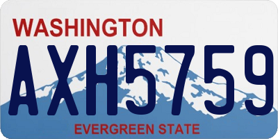 WA license plate AXH5759