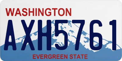 WA license plate AXH5761