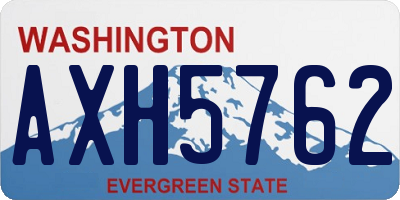 WA license plate AXH5762