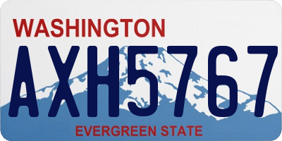 WA license plate AXH5767