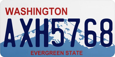 WA license plate AXH5768