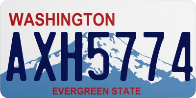 WA license plate AXH5774