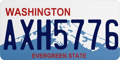 WA license plate AXH5776