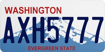 WA license plate AXH5777