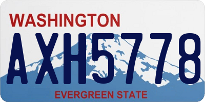 WA license plate AXH5778
