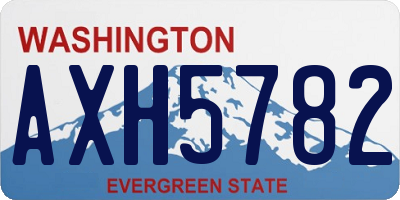 WA license plate AXH5782