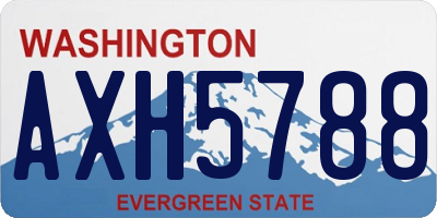 WA license plate AXH5788