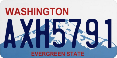 WA license plate AXH5791
