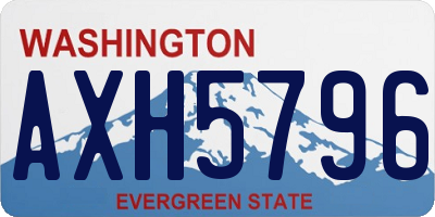 WA license plate AXH5796