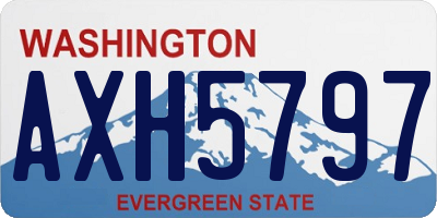 WA license plate AXH5797